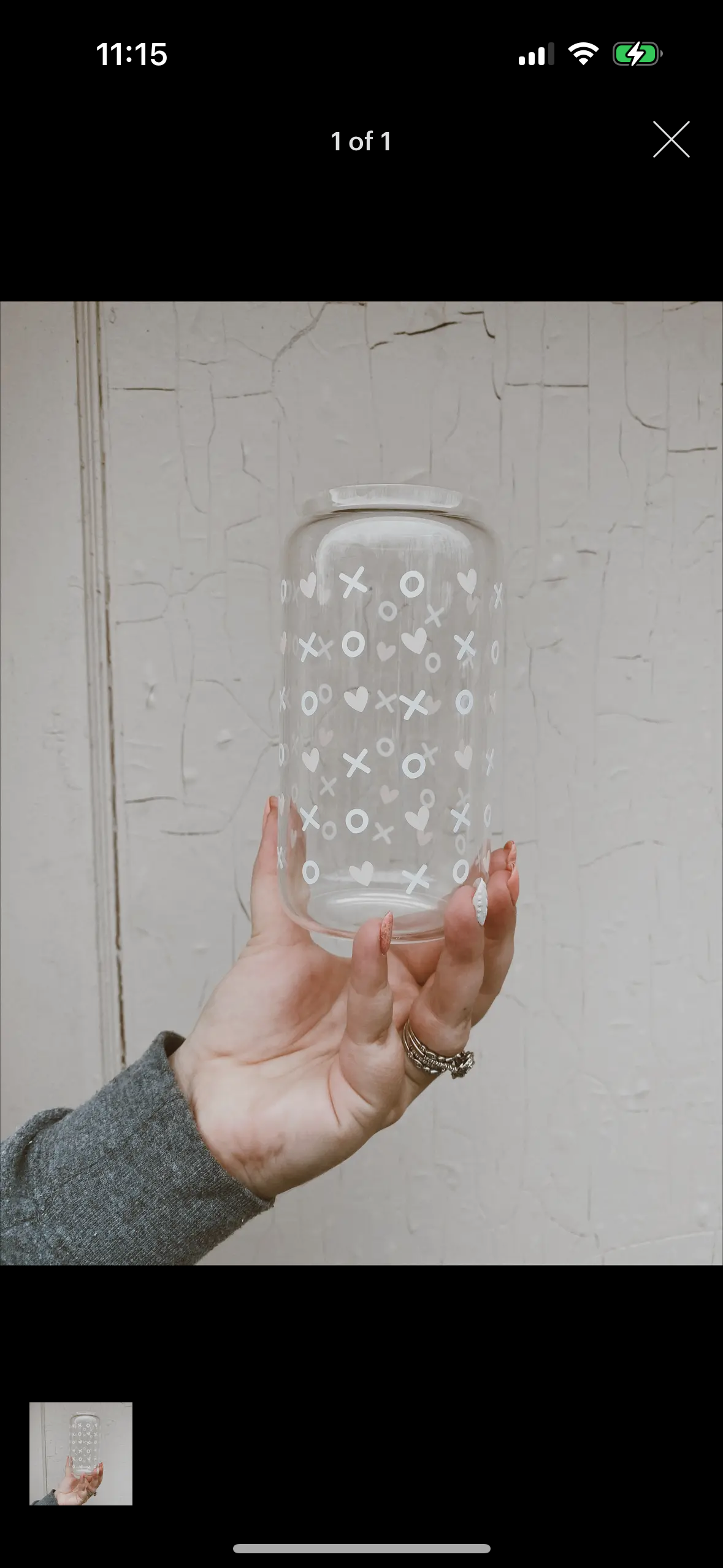 Xoxo glass cup