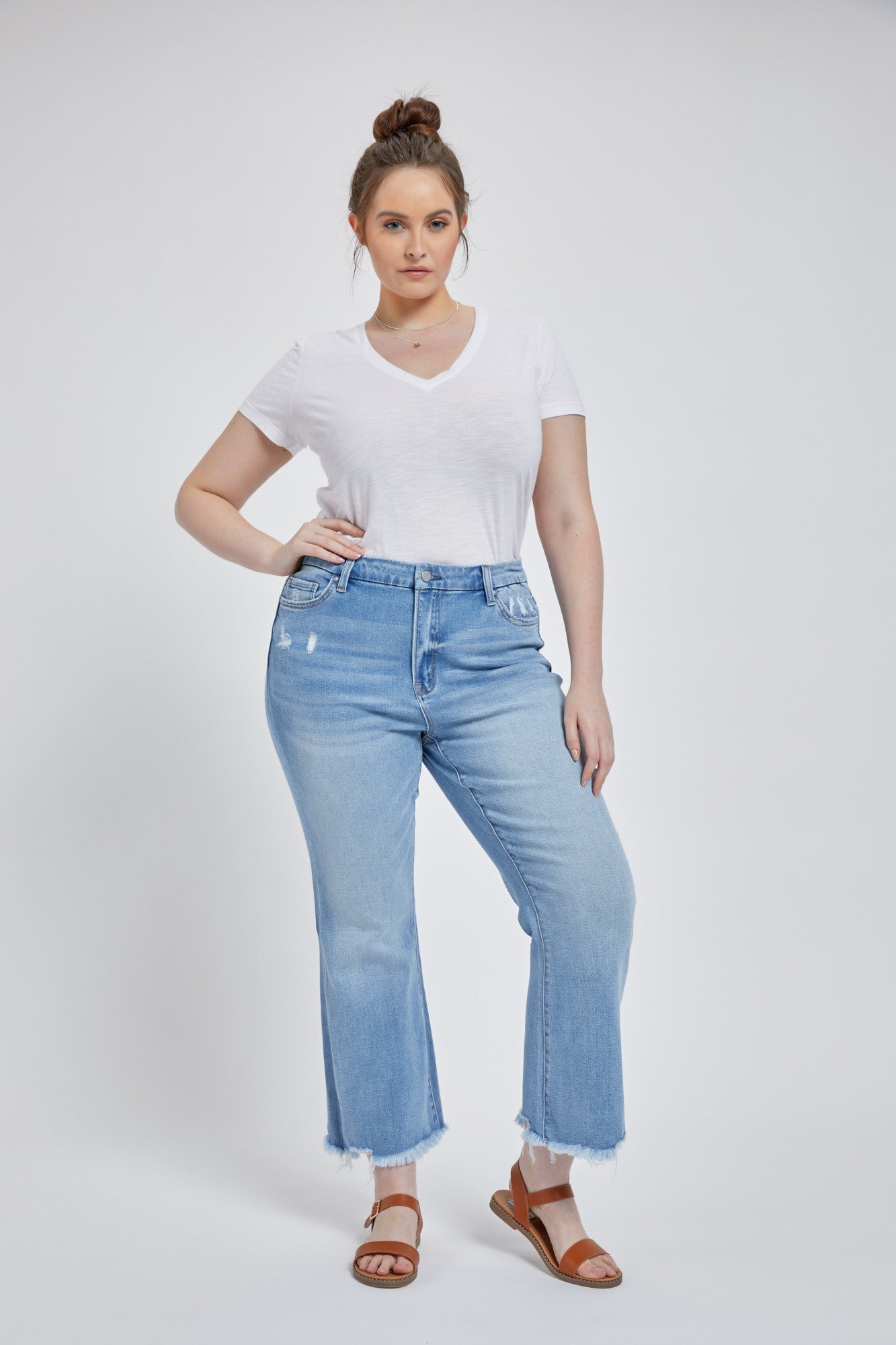 high rise crop flare