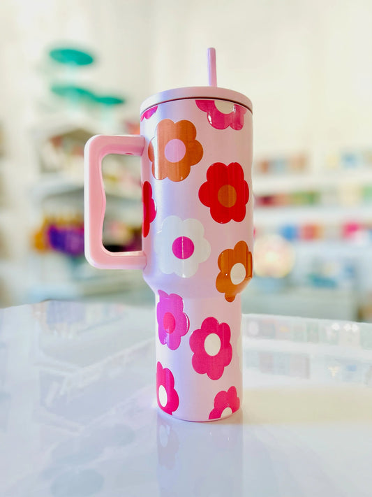 modern babe tumbler pink floral