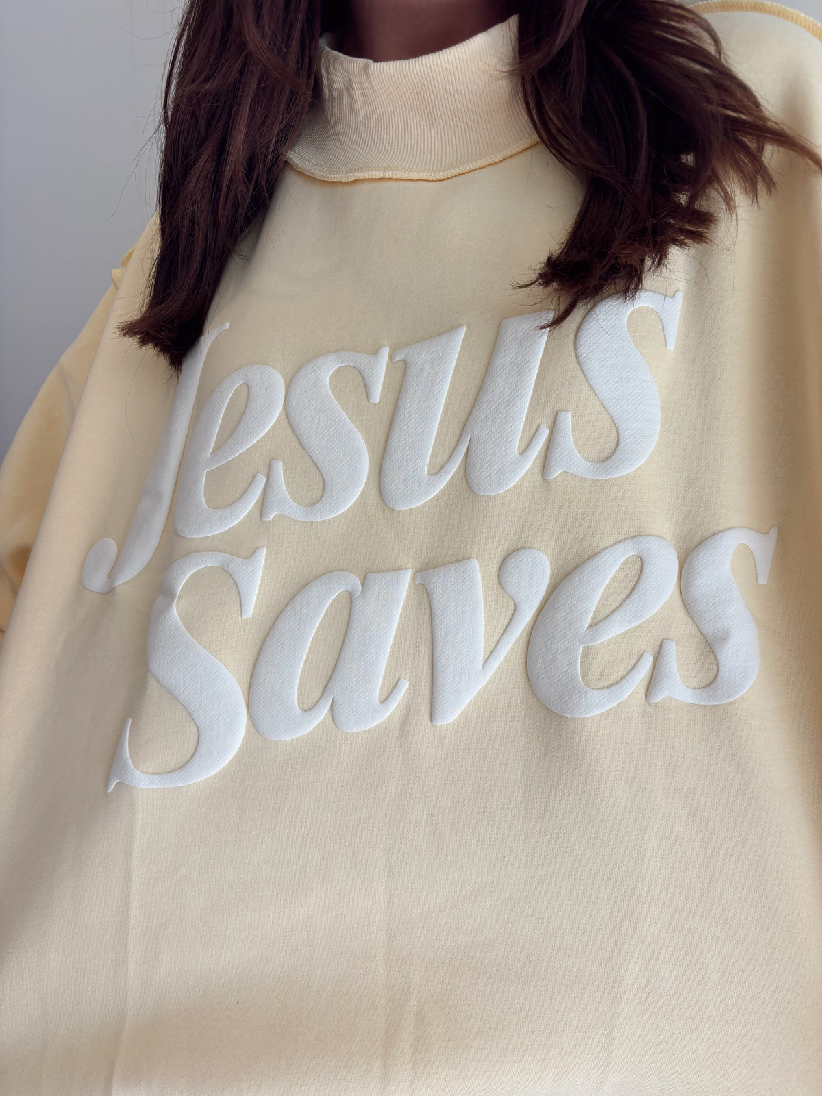 Jesus Saves Mock Neck