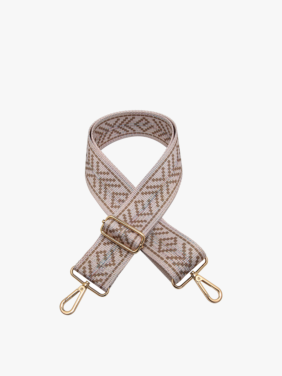 bohemian guitar strap taupe