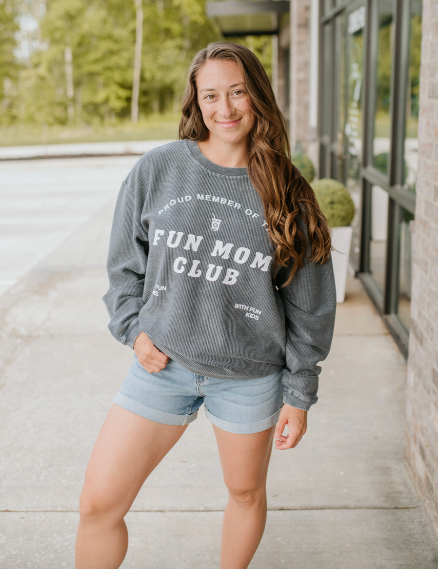 fun mom club corded sweatshirt
