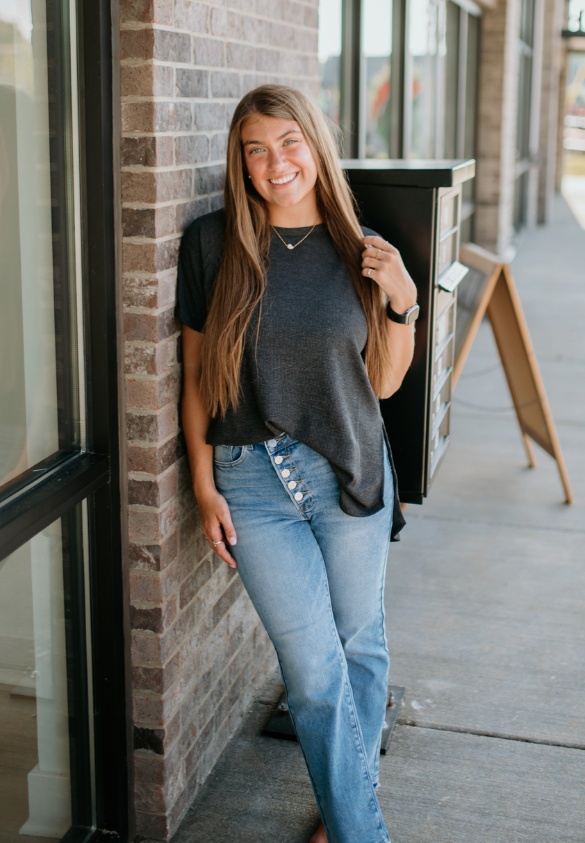 waffle knit tee