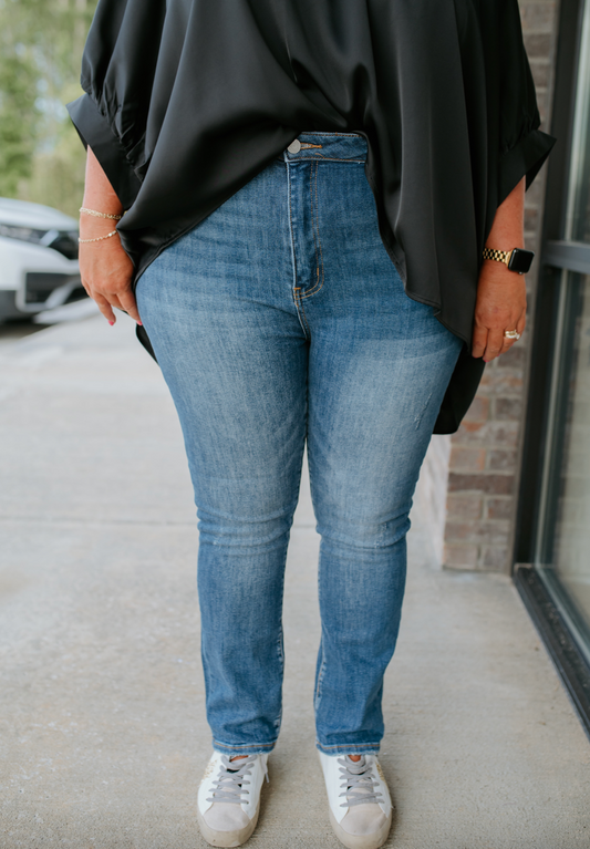 plus size mid rise skinny