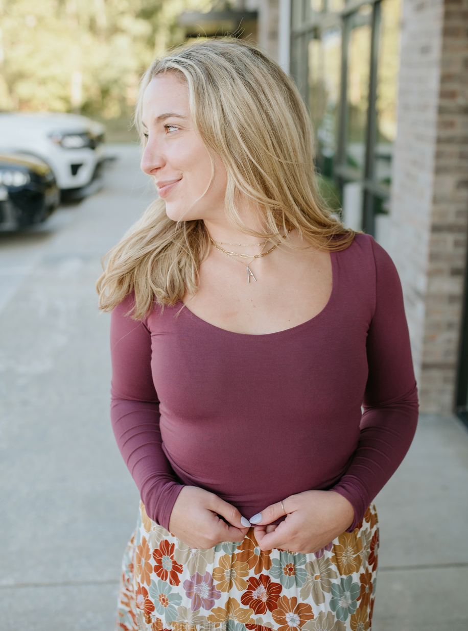 basic long sleeve cropped top