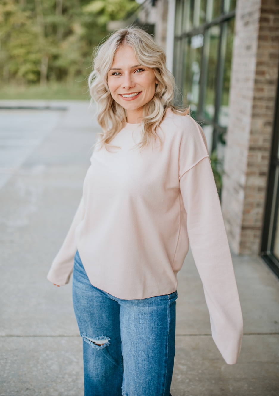 long sleeve oversized top