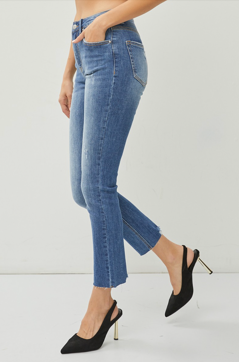 high rise relaxed skinny jeans