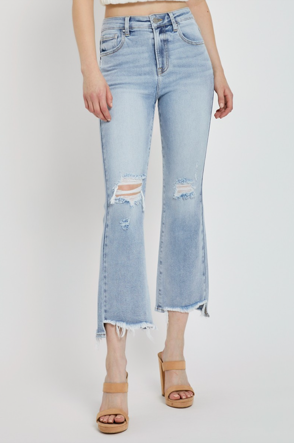 high rise crop flare