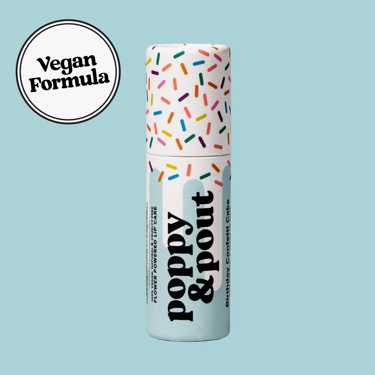 Birthday Cake Confetti Blue Lip Balm Poppy & Pout