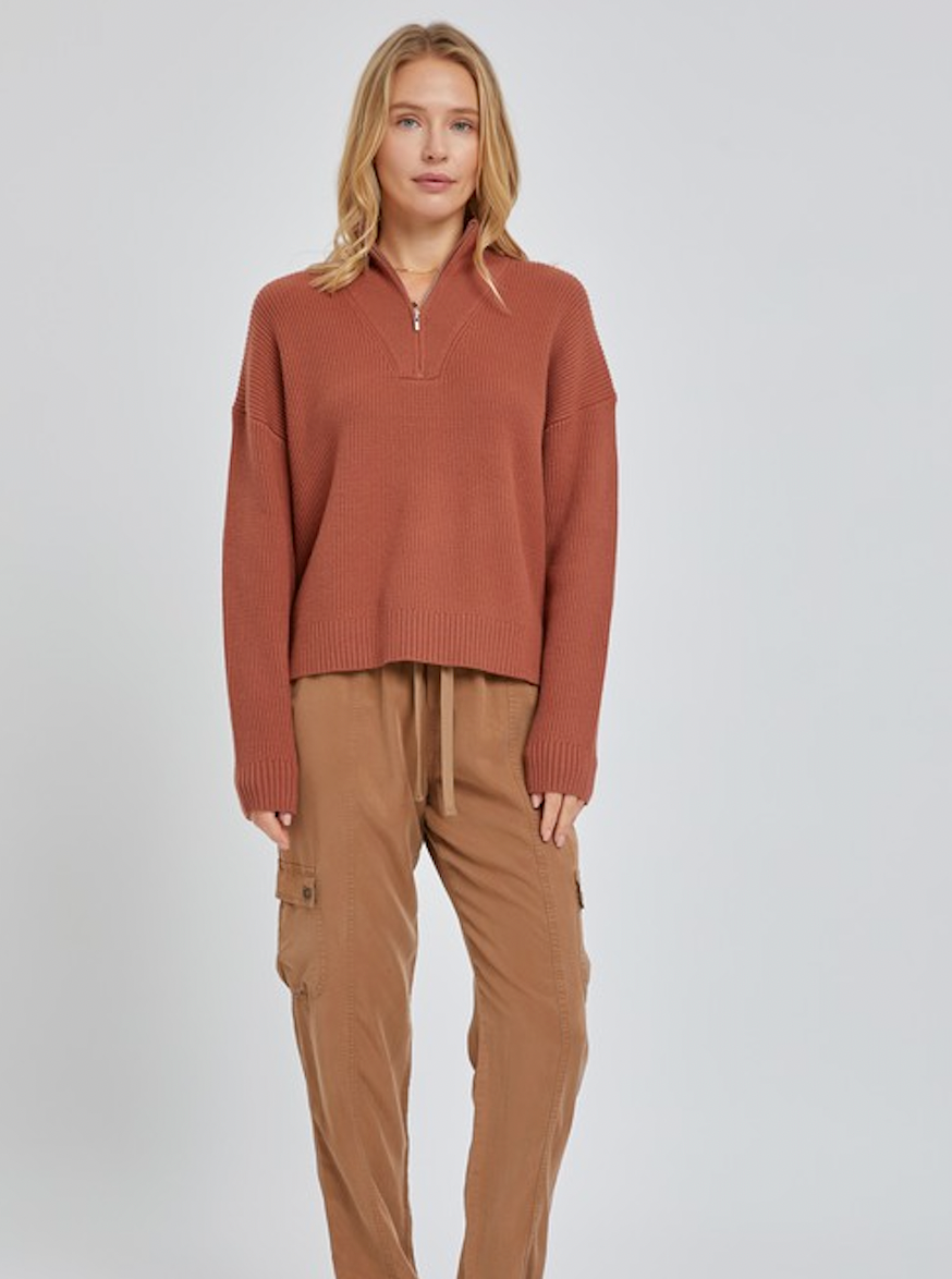 53 half zip pullover sweater