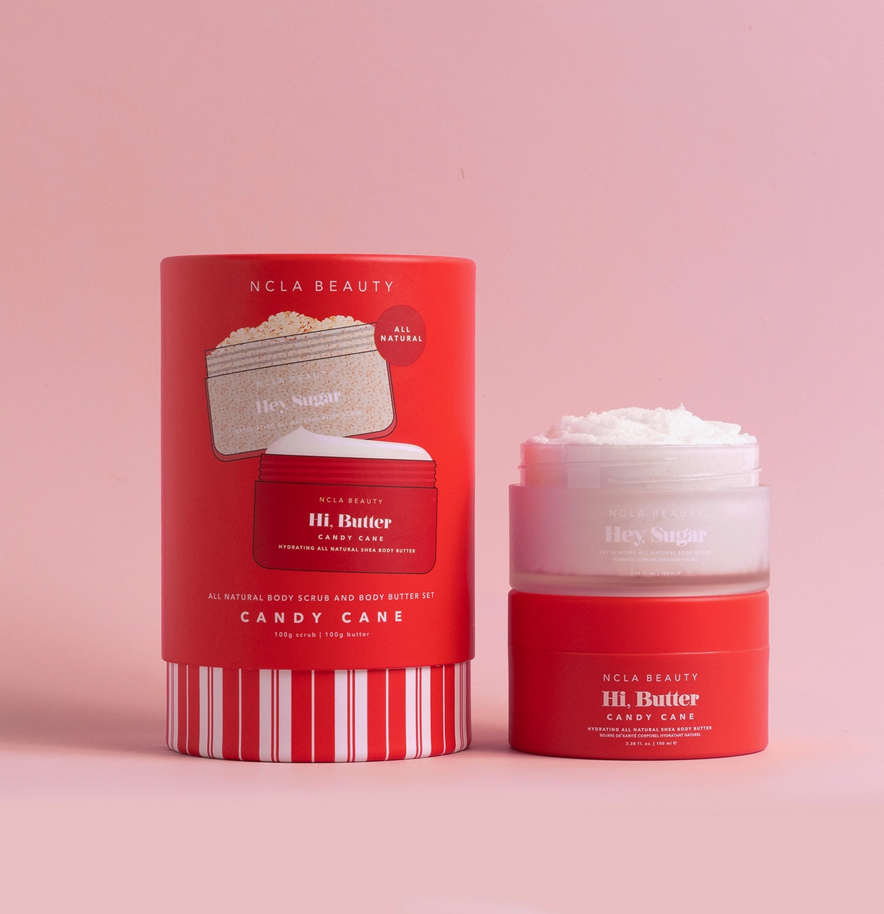 Candy Cane Body Scrub + Body Butter Holiday Gift Set