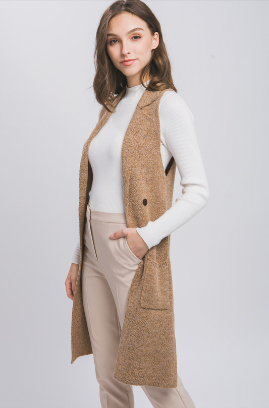 84 sleeveless cardigan vest