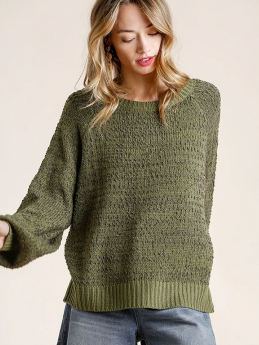 59 popcorn sweater olive