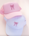 pink bow trucker hat