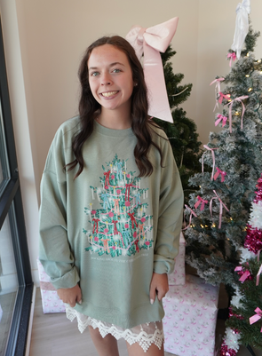 tinsel tree sweatshirt