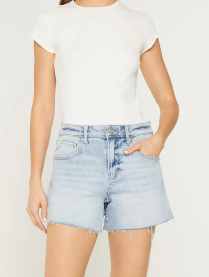 Super high raw hem shorts MICA