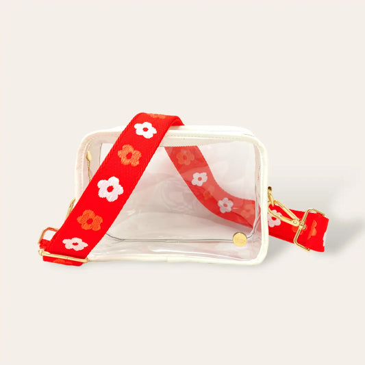 Clear Crossbody Bag Gameday Red