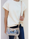 Cassidy Clear Crossbody Taupe Patent