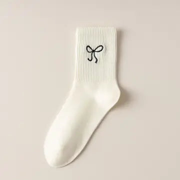 Women's Embroidered Bow SOCKS