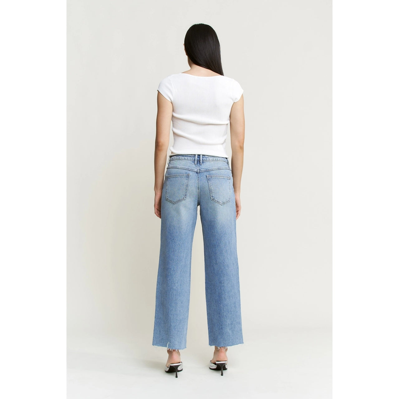 Mid Rise Ankle Straight Leg