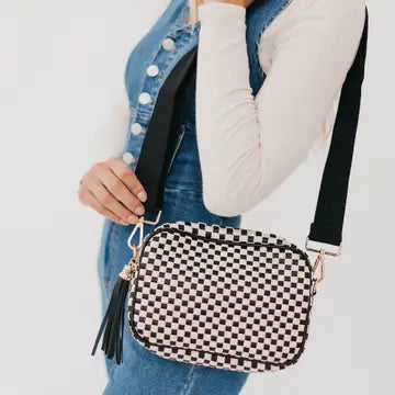 Woven Willow Camera Crossbody Bag