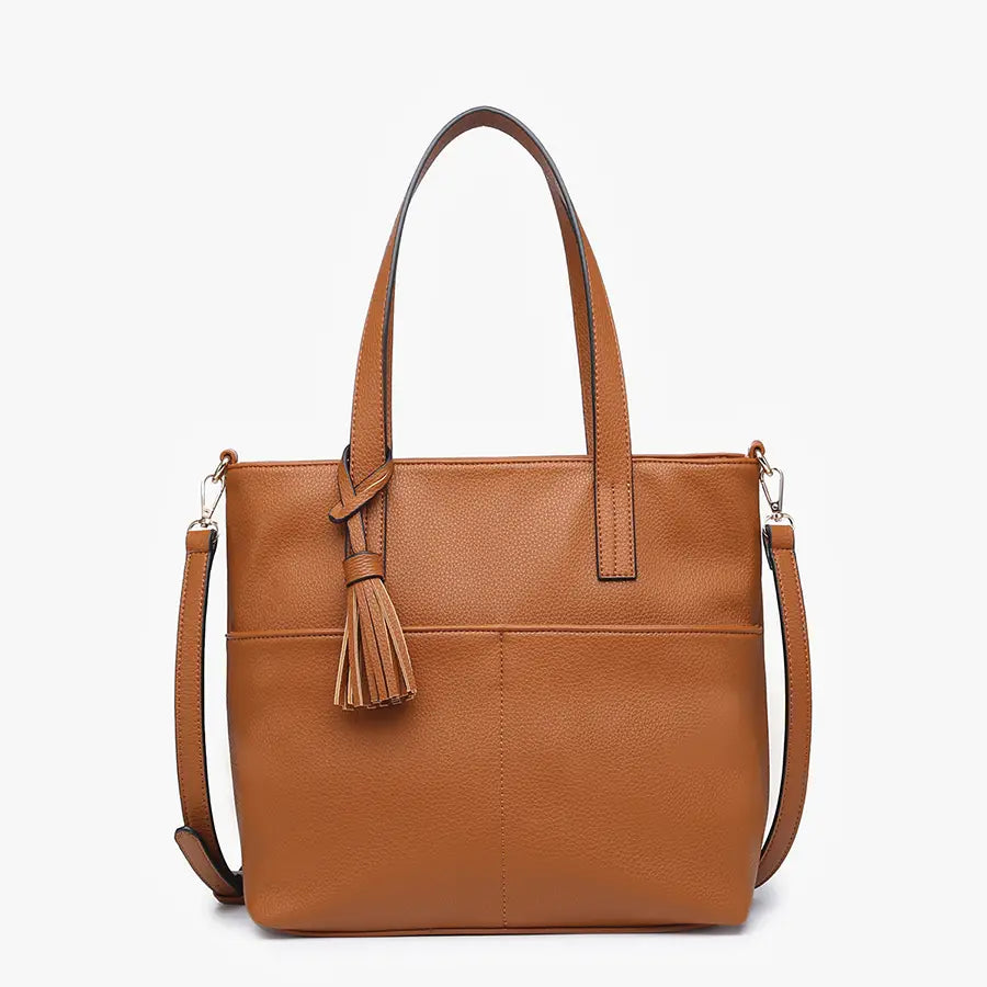 Cassandra Double Pocket Tote w/ Shoulder Strap