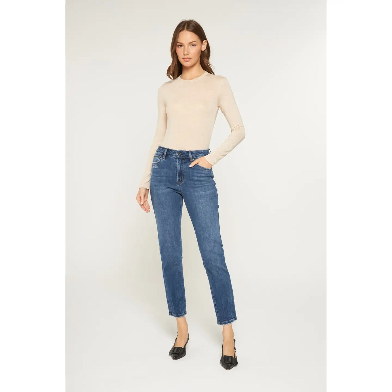 High Rise Ankle Easy Skinny