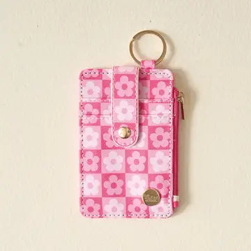 Keychain Wallet-Flower Check Hot Pink Darling Effect