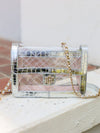 Quinn Quilted Clear Bag Platinum