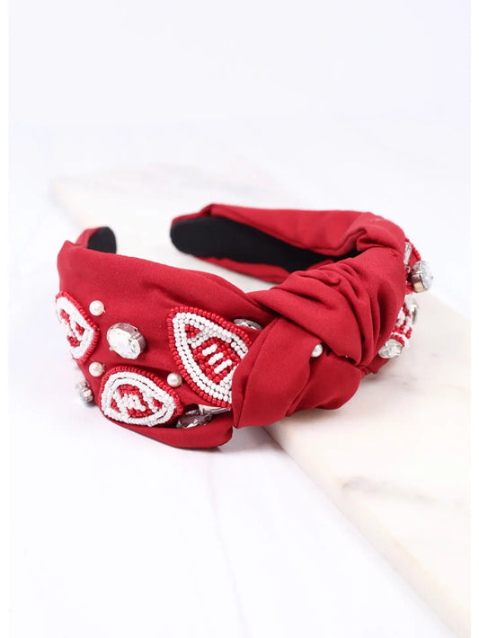 Free Catch Football Headband BURGUNDY