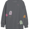 Ghost Embroidered Applique- Callie Tunic Sweatshirt