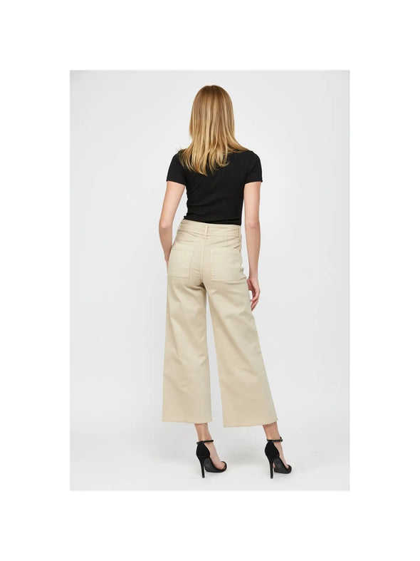 Cropped Wide Leg with Front Pocket