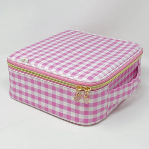 Glam Girl Cosmetic Case Pink Gingham