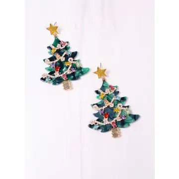 Charlie Embellished Christmas Tree Green