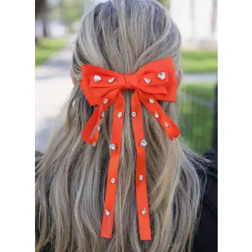 Futrelle Cz Hair Bow Orange