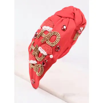 Ho Ho Ho Headband Red