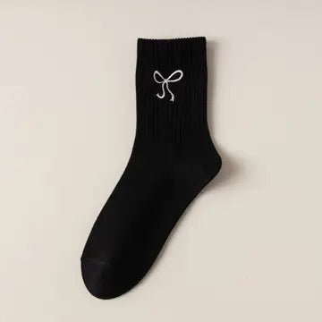 Women's Embroidered Bow SOCKS