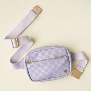 Urban Check Belt Bag-Periwinkle Darling Effect