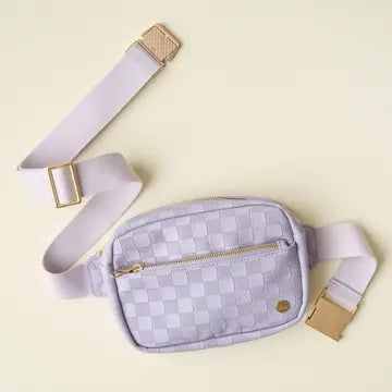 Urban Check Belt Bag-Periwinkle Darling Effect