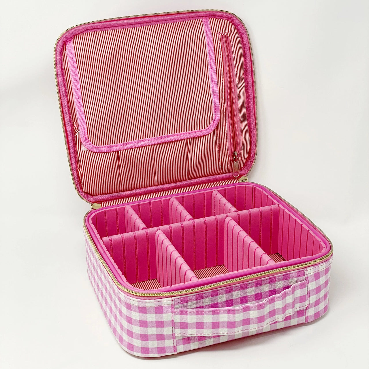 Glam Girl Cosmetic Case Pink Gingham