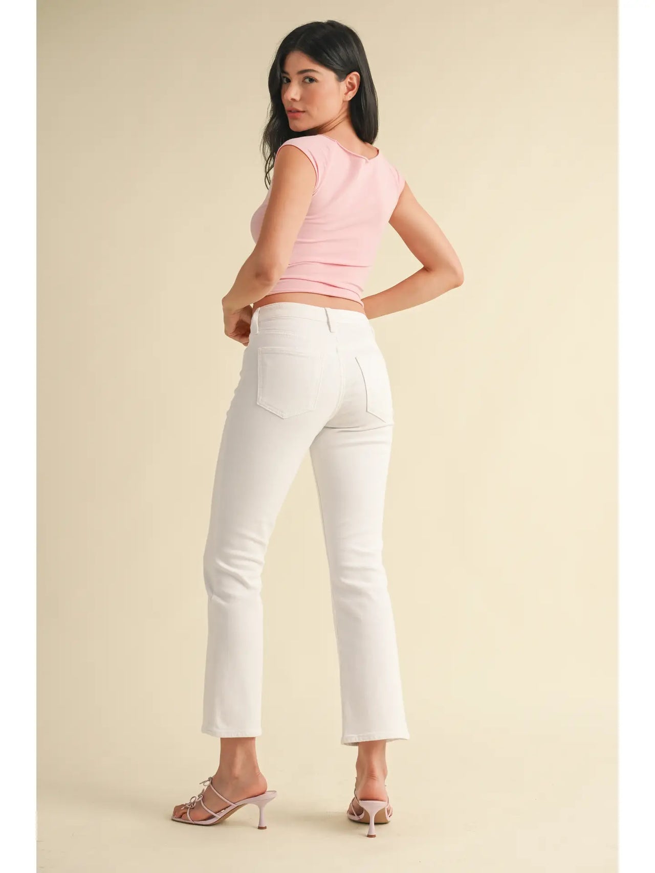 Opt Wht Slim Cropped Bootcut