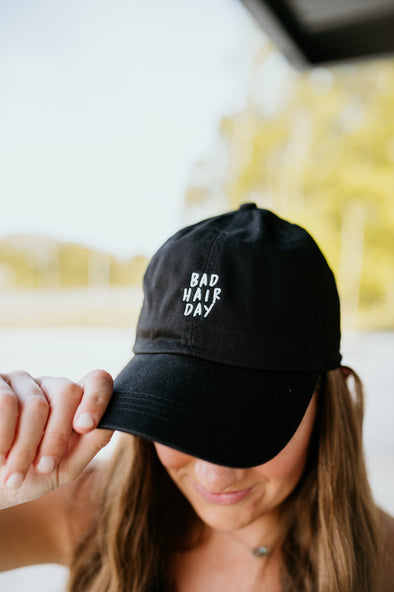 Bad Hair Day Embroidered Cotton Baseball Cap