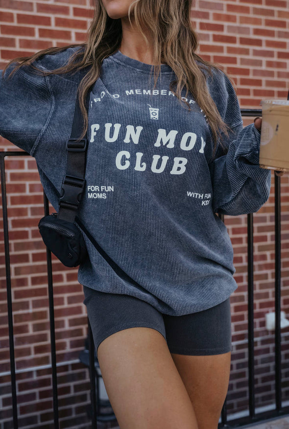fun mom club corded sweatshirt