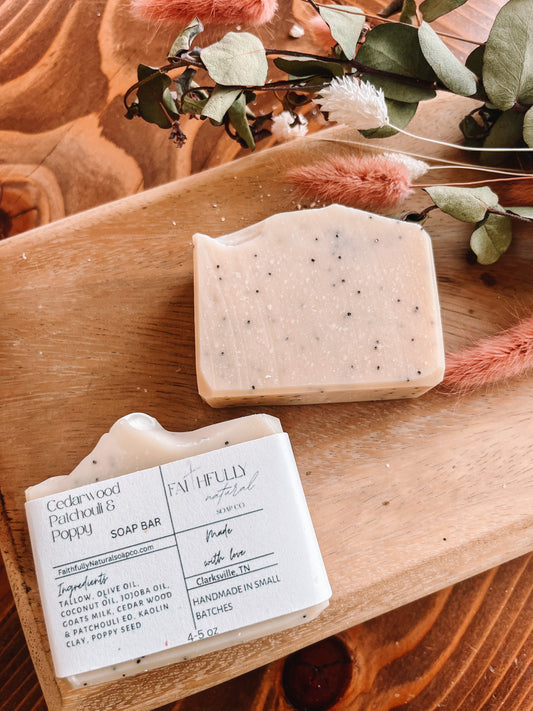 Cedarwood Patchouli Poppy soap
