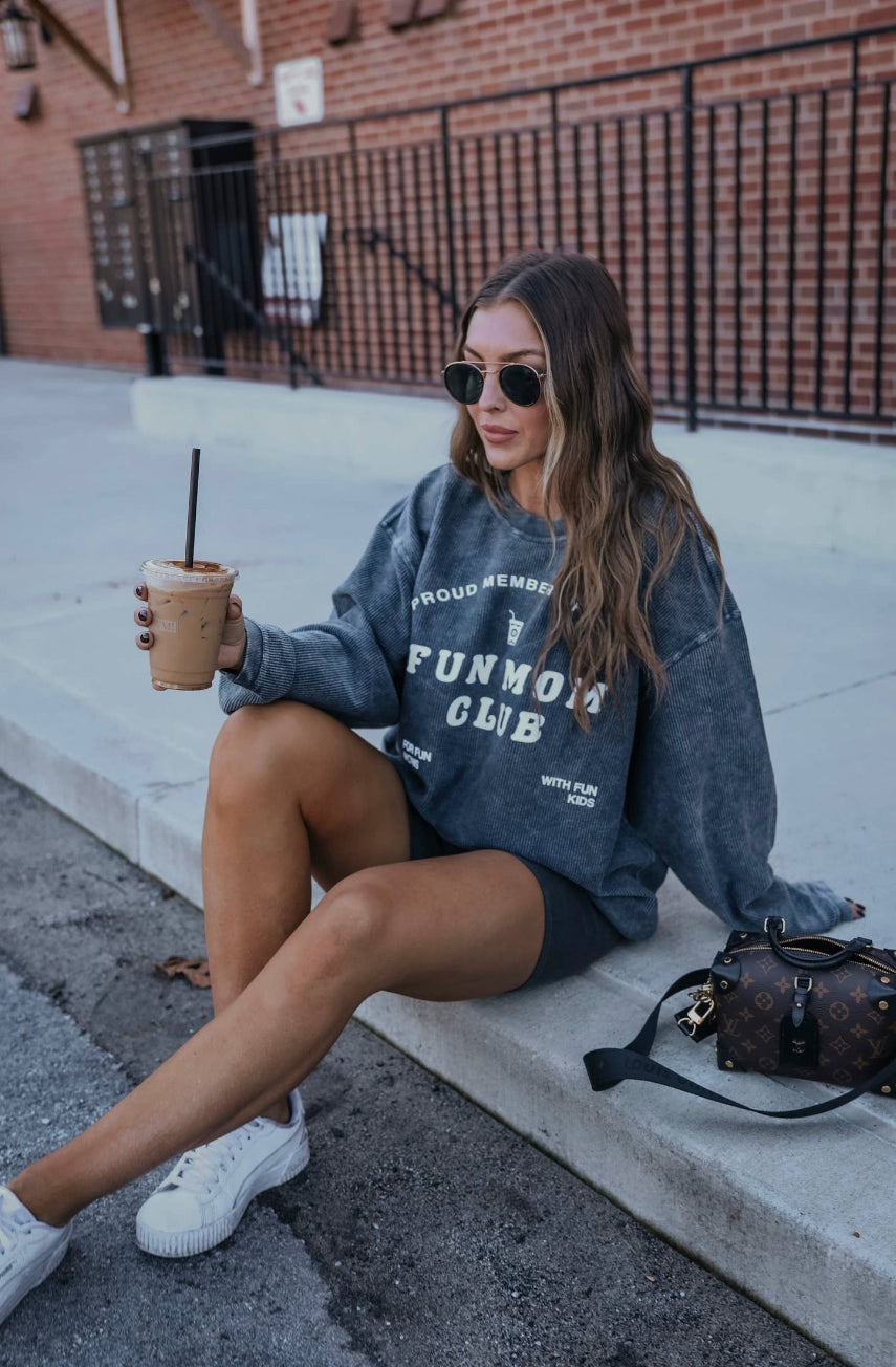 fun mom club corded sweatshirt