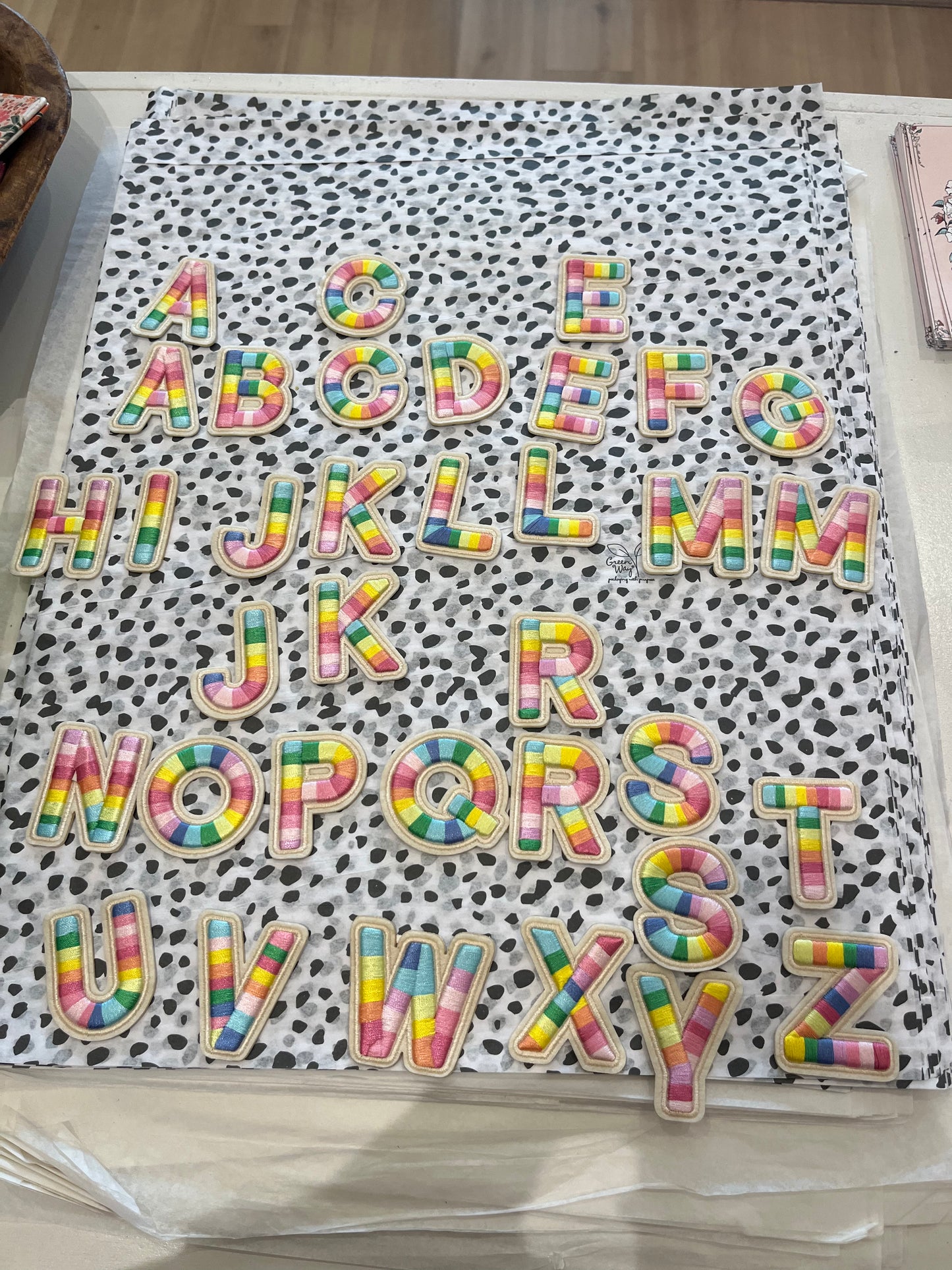 Rainbow letter Patch