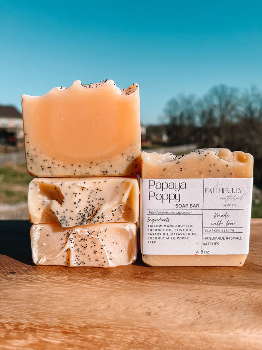 Papaya Poppy soap
