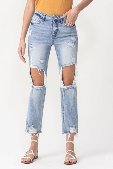 High rise crop straight