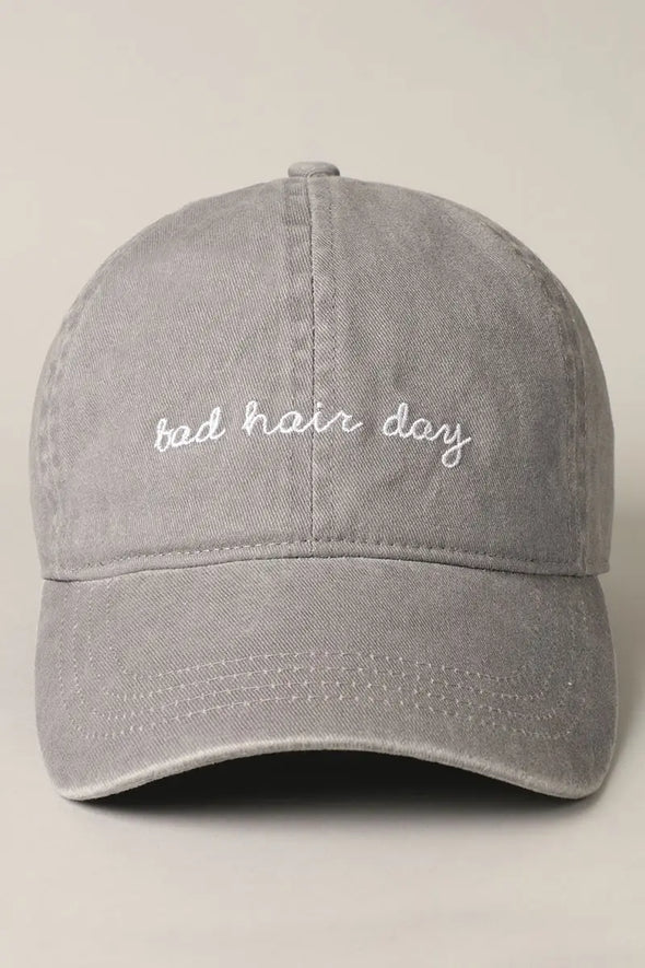 bad hair day Lettering Embroidery Baseball Cap