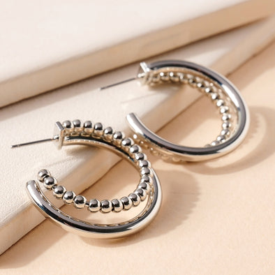 layered hoop earrings